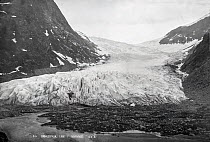 Bdalsbreen glacier, part of Jostedalsbreen glacier, Vestland, Norway.  Photo: Knud Knudsen 1880-1885. Collection: UBB  See 1698535 for image of same glacier taken in 2021.