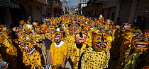 Local people dressed in Jaguar costumes participating in a tradition called  'La Tigrada', probably the most important celebration dedicated to any animal in the country. They invoke 'T...