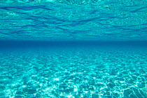 Crystal clear, shallow seas, Porto Pino, Sardinia, Mediterranean Sea.