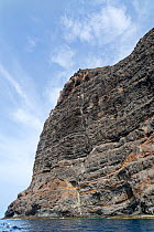 Acantilados de Los Gigantes volcanic cliffs, Tenerife, Canary Islands, Atlantic Ocean, October. Cliffs are 500m in height.