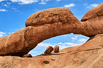 Spitzkoppe's natural rock arch, a granite inselberg, Spitzkoppe mountain range, Namibia.