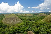Chocolate Hills, National Geological Monument, Bohol, Central Visayas, Philippines.