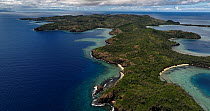 Aerial shot of Yadua Island. This is Fiji's second largest island and is located west of Vanua Levu, Fiji.