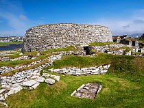 Clickimin Broch, an Iron age fortified building, Lerwick, Shetland, Scotland, UK. June.