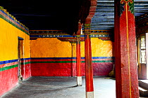 Room inside Drepung Monastery, founded in 1416, one of largest Tibetan Buddhist monasteries, Tibet, China.