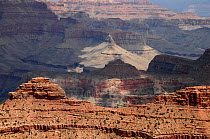 View over the Grand Canyon from the south rim, Grand Canyon National Park, Arizona, USA. June, 2009.