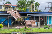 Damaged buildings in Lami Town, the aftermath of severe Topical Cyclone Winston, Suva, Viti Levu, Fiji. February, 2016.