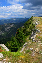 Ridge of Raton Mountain, Baronnies Regional Natural Park, Drome, France, July 2021.