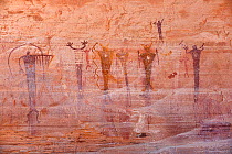 Buckhorn panel pictographs, rock art aged 1500 to 4000 years, Buckhorn Wash, San Rafael Swell, Utah, USA. April, 2021.