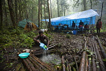 A foggy morning at the research expedition camp site, Foja Mountains, West Papua. November, 2008.