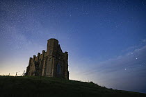 St. Catherine's Chapel under a starry sky, Abbotsbury, Dorset, England, UK. June, 2023.