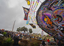 Annual kite festival celebrating Day of the Dead. Every 1st of November families reunite in the cemetery to remember dead relatives. A tradition of more than 124 years is the display and making of gia...