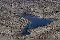 View of mineral lake in Band-e Amir National Park, Afghanistan's first national park created in April 2009. Hazarajat, Afghanistan. October, 2023.