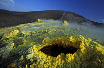 A sulphur hole on the small volcanic island of Vulcano, Aeolian Islands, Italy