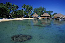 Bora Bora Pearl Resort on the Bora Bora lagoon, French Polynesia.