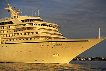 Cruise ship "Crystal Harmony" leaving Narragansett Bay, Rhode Island.