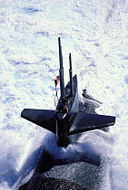 A US nuclear submarine surfacing off Hawaii, Pacific Islands 1994