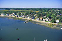 Waterfront homes on Rhode Island, USA