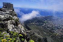 Cable car station at the top of Table Mountain, Cape Town, South Africa.