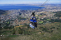Cable car ride to the top of Table Mountain, Cape Town, South Africa.