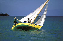 Gybe Talk racing in the workboat division of the Grenada Sailing Festival, Grenada, Caribbean.