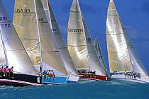Fleet startline at Key West Race Week, Florida, USA.