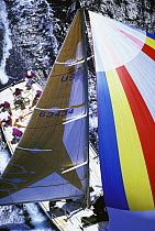 "Mardi Gras" sailing downwind during the Kenwood Cup, Hawaii.