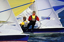 505 dinghies sailing at the worlds in Hyannis, Cape Cod, Massachusetts