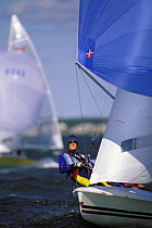 505 dinghies racing at the World Championships in Hayannis, Massachusetts, USA.