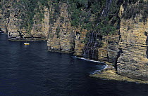 Waterfall Bay caves at Eaglehawk Neck, south-east Tasmania, Australia.