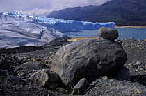 Stones on the banks of Lago Argentino by Perito Moreno Glacier, Los Glaciares National Park,  Argentina, Patagonia