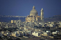 Xewkija church and skyline, Gozo, Malta