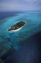 Aerial view of Heron Island, Great Barrier Reef, Australia