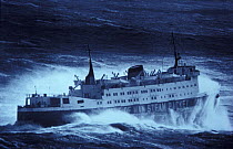 Lady of Man caught in atrocious weather off the Isle of Man.
