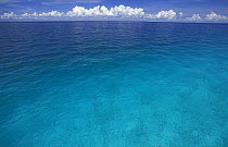 Clear blue water and clouds, Borneo.