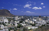 Port Louise, capital of Mauritius.