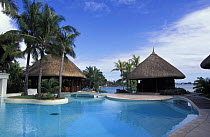 Le Touessrock 5 star resort accommodation and swimming pool, Mauritus.