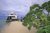 Ranger station in the marine reserve on Tubbataha reef, Philippines.