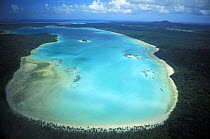 Ile des Pins (Isle of Pines / Kanak Island) saltwater lake lined with coral, Grande Terre, New Caledonia, Melanesia.