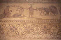 Ancient floor Mosaic from the House of Dionysus in Papahos, Cyprus.