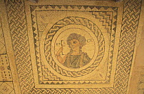 Mosaic in the hour of Eustolios at Kourion. The woman is the founding spirit or the creation.