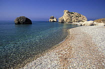 Aphrodite Rocks / "Petra tou Romiou" (The Rock of the Greek), Pafos, Cyprus. ^^^According to legend, Aphrodite, goddess of love and beauty, rose from the waves in front of this beach.