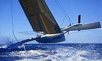 60ft trimaran "Primagaz".^^^  It broke the 24 hour sailing record in June 1994 averaging 22.5 knots.