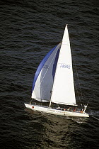 Charles Jourdan, skippered by Alain Gabbay, during the Whitbread Round the World Race, 1989-90. It came 6th overall in the race.