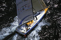 Ellen MacArthur's Open 60 "Kingfisher".  ^^^ She came 2nd in the Vendee Globe race.