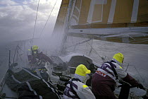 Aboard "The Card" during the Whitbread Round the World Race, 1989-90.
