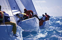 Racing in the Melges 24 fleet at Key West Race Week, 2000.