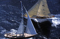 Velsheda passes by another classic at Antigua Classics, 2001.