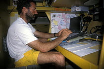 Navigating aboard "Team EF" during the Whitbread Round the World Race, 1997-1998.