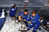 "EF Language" with an all-female crew race in the Whitbread Round the World Race, 1997.